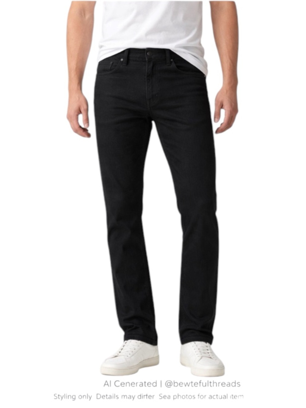 Clean Black Slim Jeans W33 Long 32.5” Modern Street Minimal PAIGE